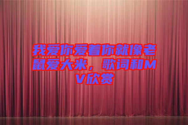 我愛你愛著你就像老鼠愛大米，歌詞和MV欣賞