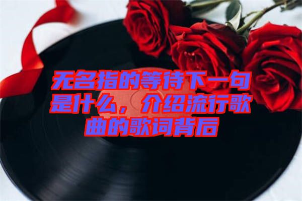 無名指的等待下一句是什么，介紹流行歌曲的歌詞背后