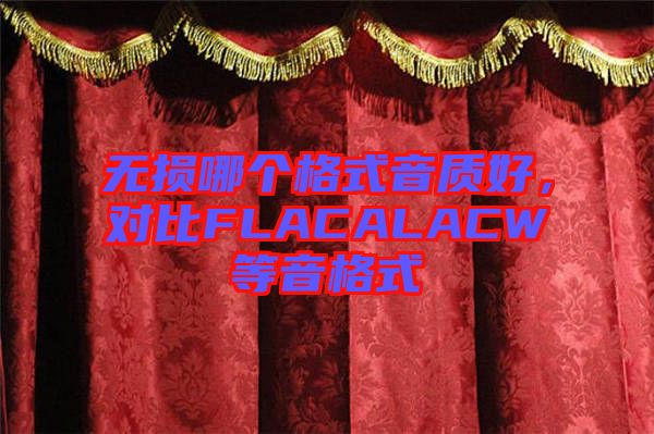 無損哪個格式音質好，對比FLACALACW等音格式