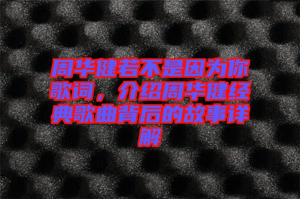 周華健若不是因為你歌詞，介紹周華健經(jīng)典歌曲背后的故事詳解