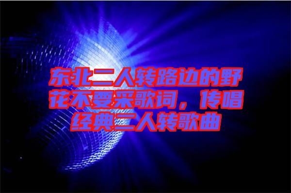 東北二人轉路邊的野花不要采歌詞，傳唱經典二人轉歌曲