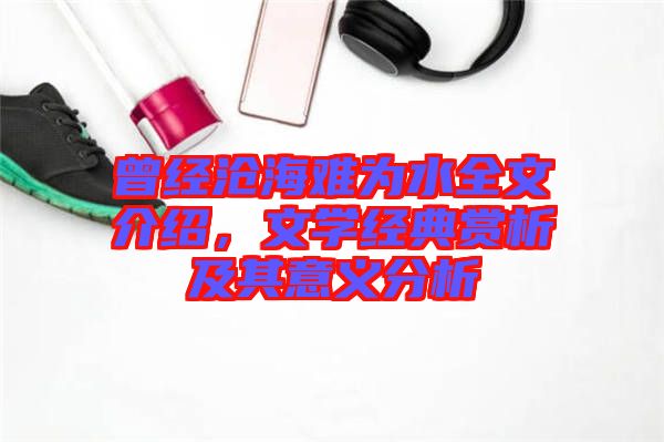 曾經滄海難為水全文介紹，文學經典賞析及其意義分析