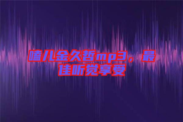 嗑兒金久哲mp3，最佳聽(tīng)覺(jué)享受