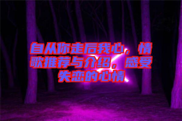 自從你走后我心，情歌推薦與介紹，感受失戀的心情