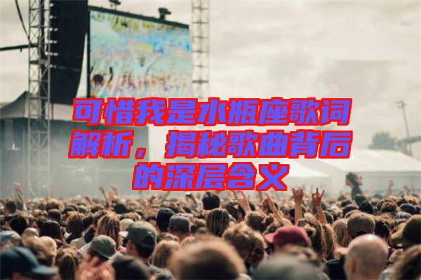 可惜我是水瓶座歌詞解析，揭秘歌曲背后的深層含義