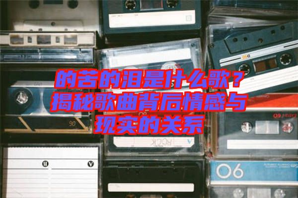 的苦的淚是什么歌？揭秘歌曲背后情感與現實的關系