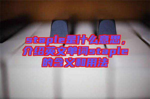 staple是什么意思，介紹英文單詞staple的含義和用法