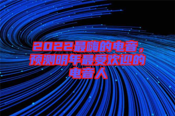 2022最嗨的電音，預(yù)測(cè)明年最受歡迎的電音人