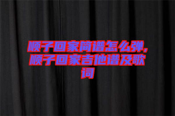 順子回家簡譜怎么彈,順子回家吉他譜及歌詞