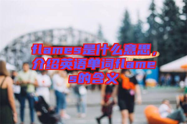 flames是什么意思，介紹英語單詞flames的含義