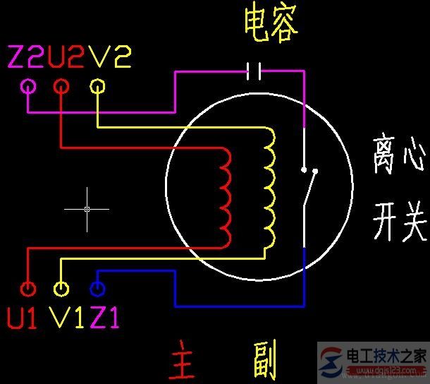 單相電機正反轉的接線圖5